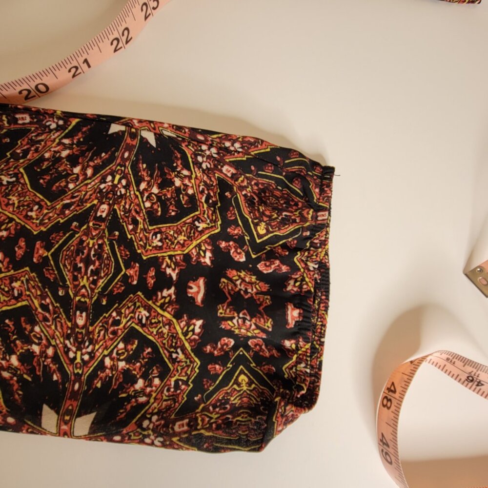 Lucca Couture Batik Pattern Romper Blk/Maroon Open Back Size M - Picture 8 of 14